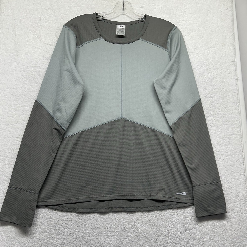 Altra Womens Size L Gray Long Sleeve Running Athletic Top (T8)